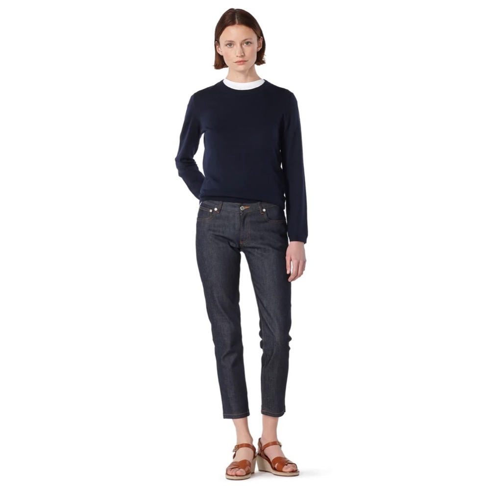A.P.C. Women's Straight Leg Jeans in Dark Indigo